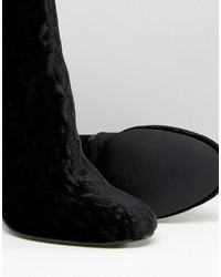 Faith Baro Velvet Heeled Ankle Boots