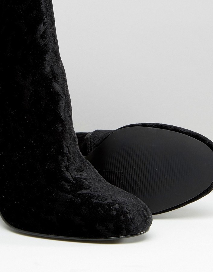 Faith black suede hot sale ankle boots