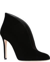 Gianvito Rossi Vamp 105 Velvet And Leather Heeled Ankle Boots