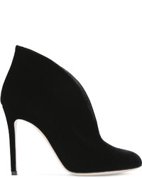 Gianvito Rossi Vamp 105 Velvet And Leather Heeled Ankle Boots
