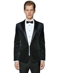 DSQUARED2 Beverly Cotton Velvet Tuxedo Jacket