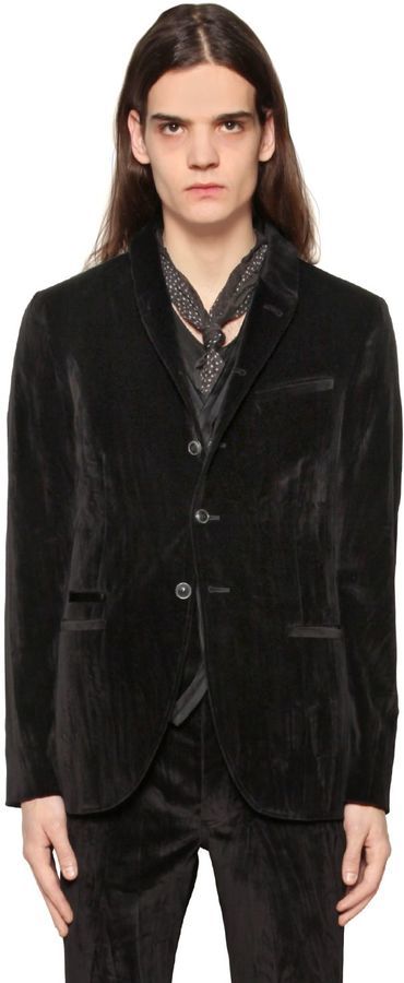 John Varvatos Cotton Velvet Jacket, $690 | LUISAVIAROMA | Lookastic