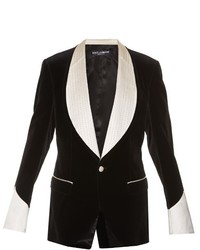 Dolce & Gabbana Single Breasted Velvet Blazer