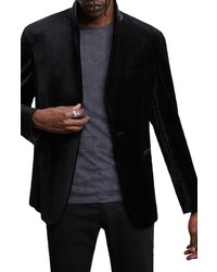 John Varvatos Slim Fit Stretch Cotton Sport Coat In Black At Nordstrom