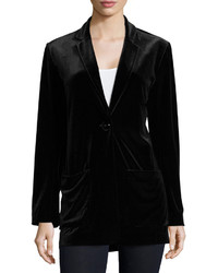 Joan Vass Velvet Button Front Jacket