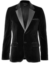 Marc Jacobs Velvet Suit Blazer With Satin Trim