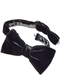 Charles Tyrwhitt Black Cotton Luxury Velvet Ready Tied Bow Tie