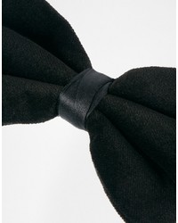 Asos Brand Bow Tie In Velvet
