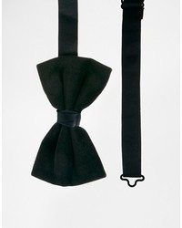Asos Brand Bow Tie In Velvet