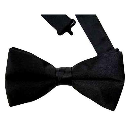 Luxury Divas Formal Black Satin Banded Bow Tie, $5 | buy.com | Lookastic