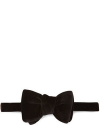 Tom Ford Solid Velvet Bow Tie Black