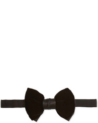Neiman Marcus Velvet And Silk Bow Tie Black