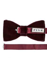 Thomas Pink Velvet Ready To Wear Bow Tie