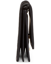 Balmain Black Leather Velvet Clutch