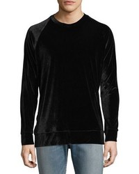 Black Velvet Crew-neck Sweater