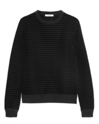 Givenchy Velvet Sweatshirt With Silk Net Overlay