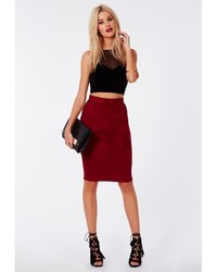 Missguided Enya Square Neck Sweetheart Crop Top Black