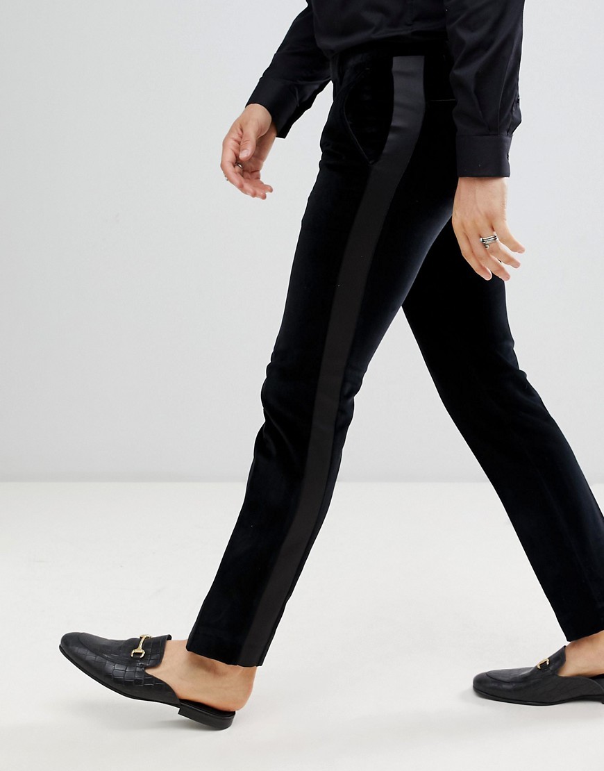 Twisted Tailor Super Skinny Suit Trouser With In Velvet, $39