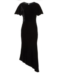 St. John Collection Asymmetrical Velvet Dress