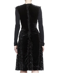 Givenchy Devore Ruffle Paneled Dress