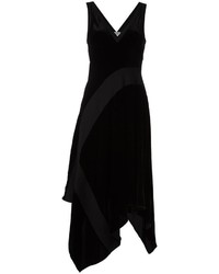Donna Karan Velvet Asymmetric Dress