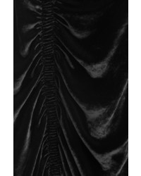 Preen Draped Velvet Bandeau Dress With Silk