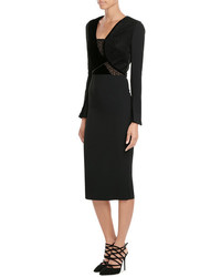 Roland Mouret Dress With Seer Inserts And Velvet