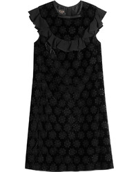 Giambattista Valli Mini Dress With Velvet And Cut Out Detail