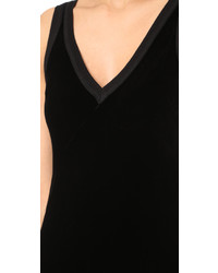 DKNY V Neck Slip Dress With Back Slit