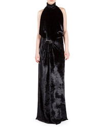 Christopher Kane Backless Safety Buckle Gown Black