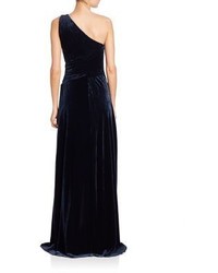 Ralph Lauren Collection Tess Velvet One Shoulder Gown