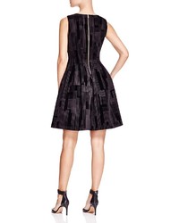 Calvin Klein Flocked Fit And Flare Dress