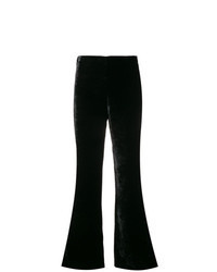 Black Velvet Flare Pants