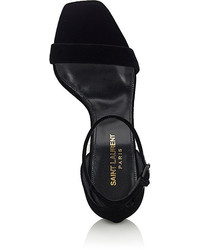 Saint Laurent Amber Velvet Sandals