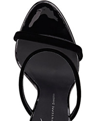 Giuseppe Zanotti Coline Velvet Patent Leather Sandals