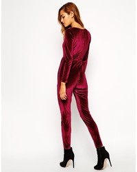 Asos Collection Lux Velvet Jumpsuit
