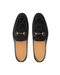 Gucci Jordaan Gg Velvet Loafers