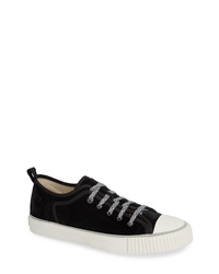 Black Velvet Low Top Sneakers