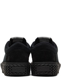 Lanvin Black Velvet Curbies Sneakers