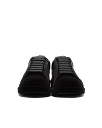 Alexander McQueen Black Velvet Spray Oversized Sneakers