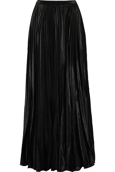 Saint Laurent Pliss Velvet Maxi Skirt, $1,554 | NET-A-PORTER.COM ...