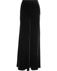 Roberto Cavalli Velvet Maxi Skirt Black