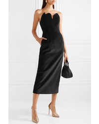 Rosie Assoulin Scalloped Cotton Velvet Midi Dress