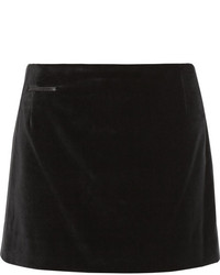 Marc Jacobs Silk Satin Trimmed Velvet Mini Skirt