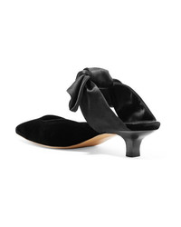 The Row Coco Velvet And Satin Mules