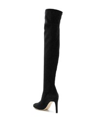 Giuseppe Zanotti Design Glittered Velvet Knee Boots