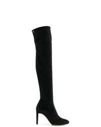 Giuseppe Zanotti Design Glittered Velvet Knee Boots