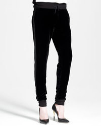 Black Velvet Pajama Pants