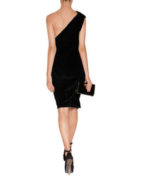 Donna Karan New York Sequined Velvet Dress In Black