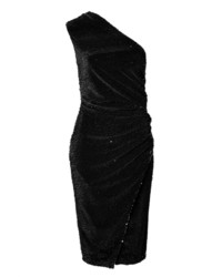 Donna Karan New York Sequined Velvet Dress In Black